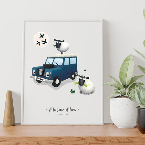 A Labour Of Love - Landy Personalised Print